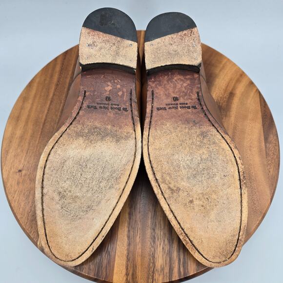 To Boot New York Shoes Mens 10 Brown Leather Lace Up Cap Toe Dress Oxfords - Picture 7 of 8